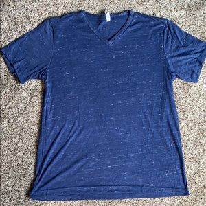 Bella Canvas marble royal blue V-neck T-shirt